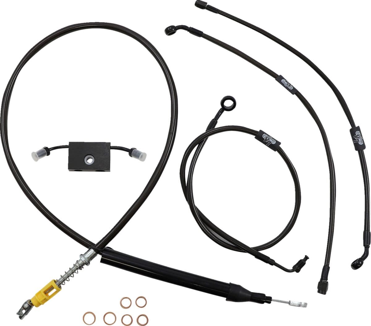 Standard Midnight Braided Handlebar Cable/Brake Line Kit