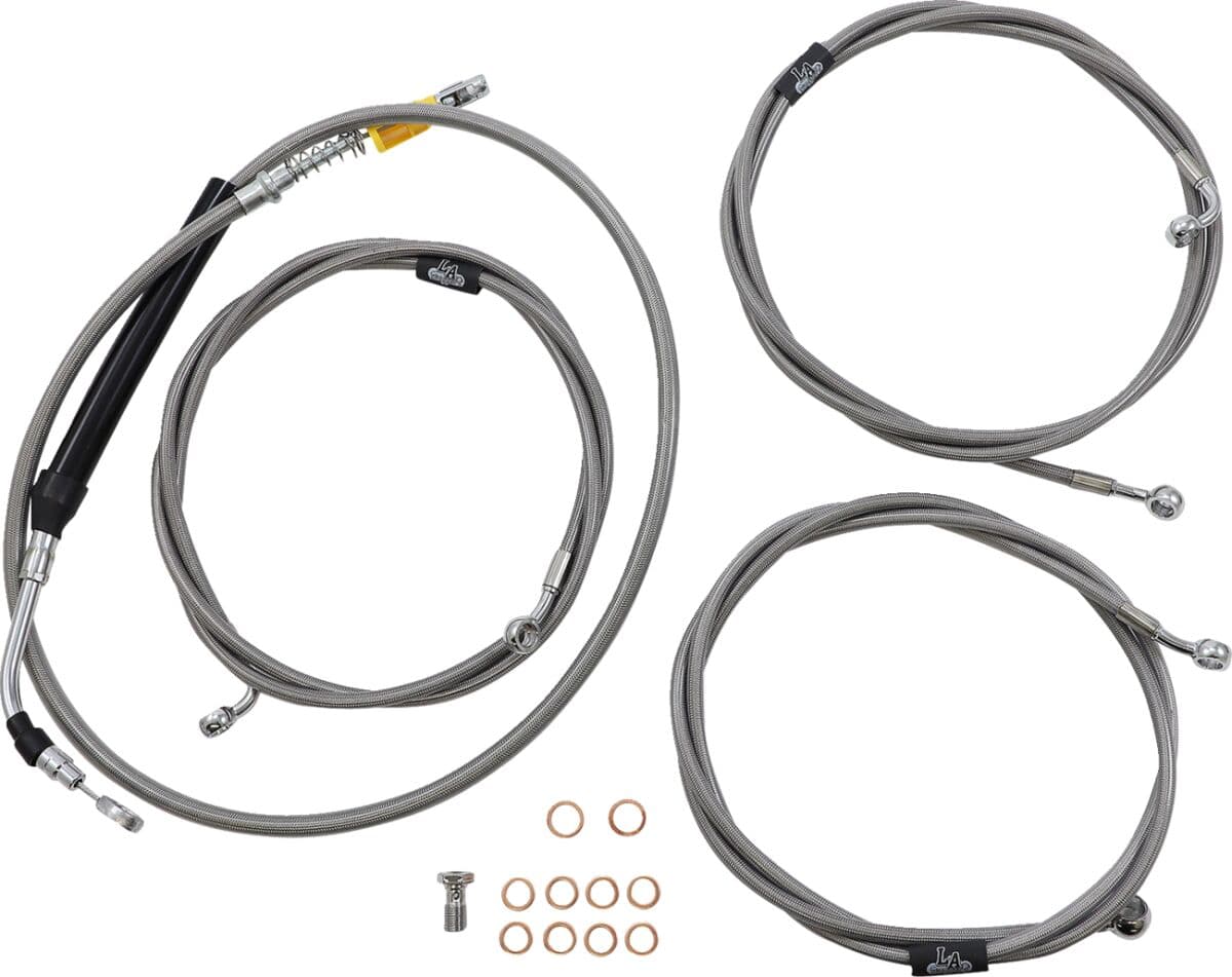 Standard Stainless Braided Handlebar Cable/Brake Line Kit