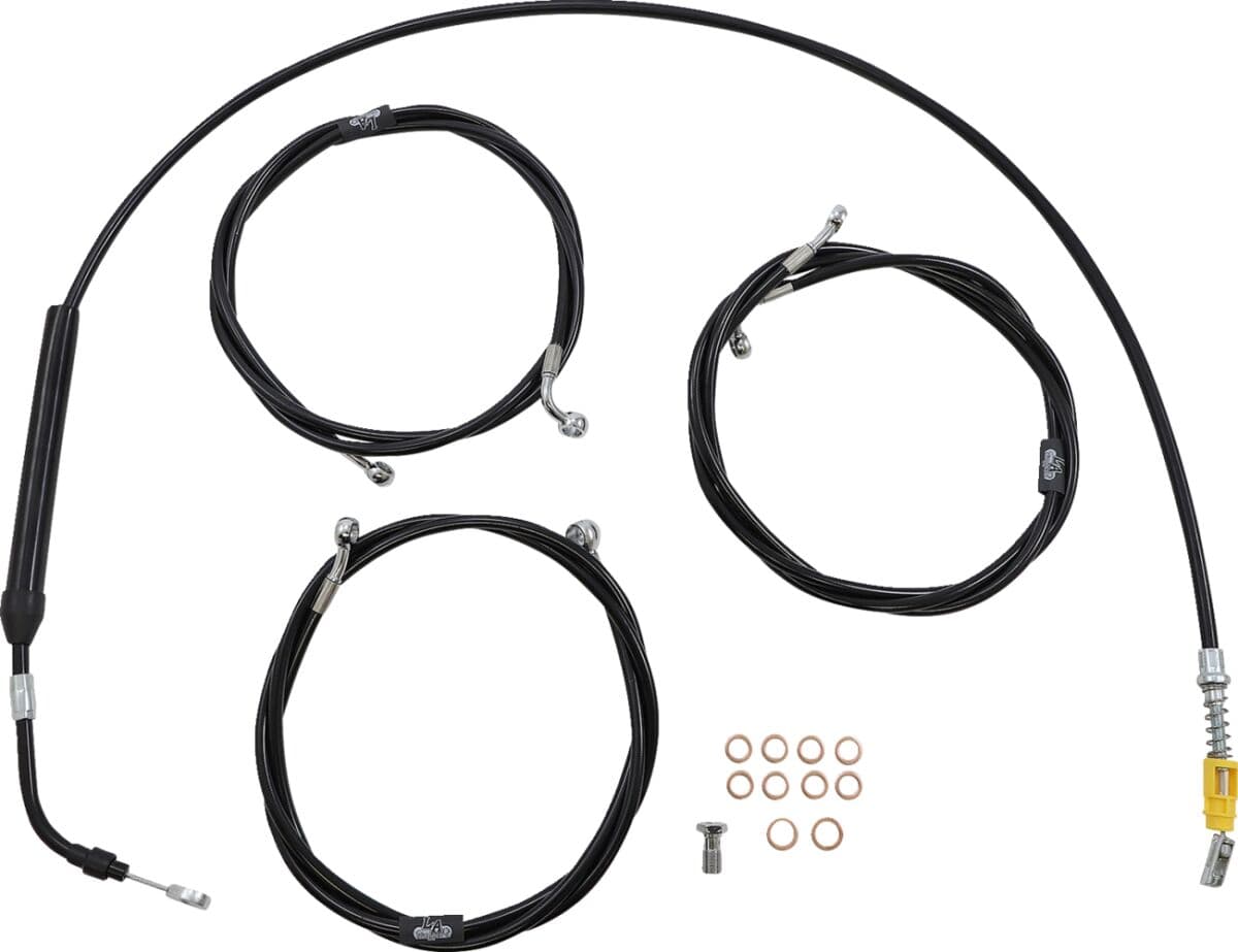 Standard Black Vinyl Handlebar Cable/Brake Line Kit