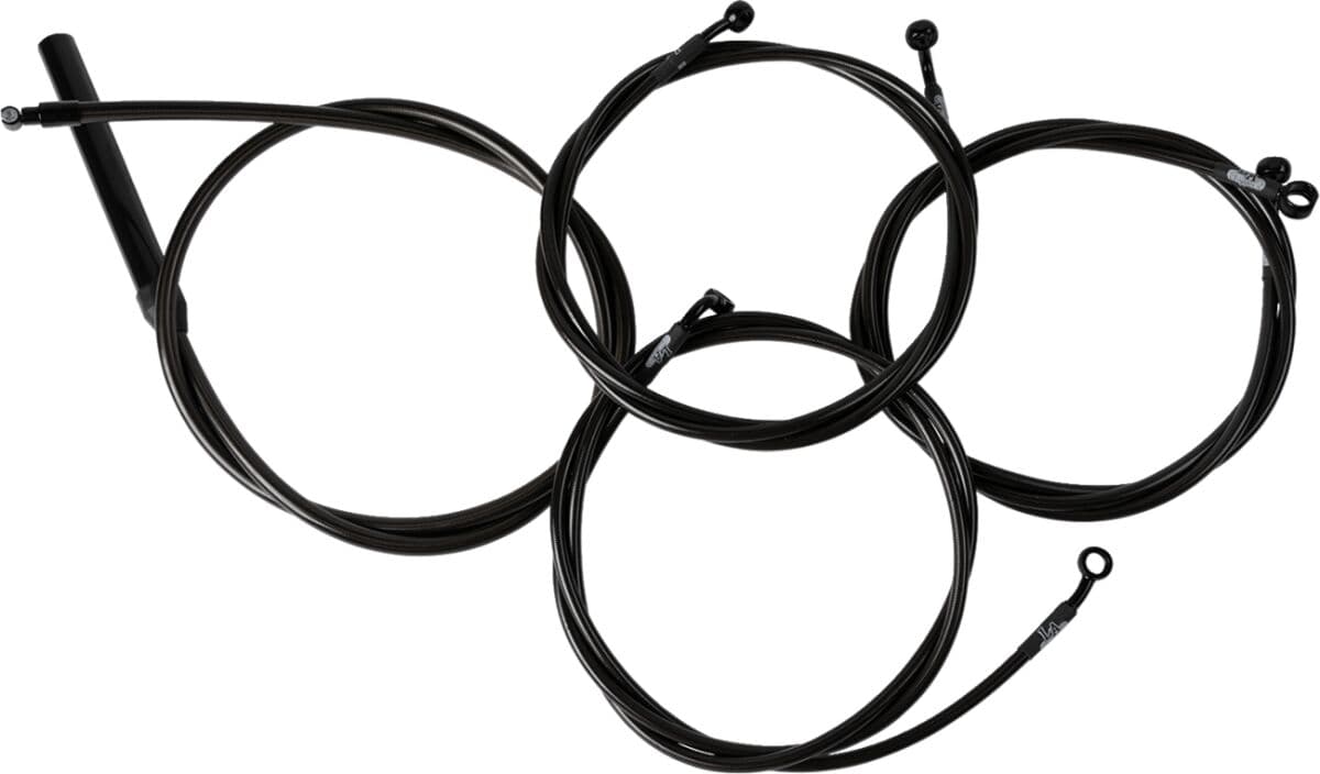 Complete Midnight Braided Handlebar Cable/Brake Line Kit