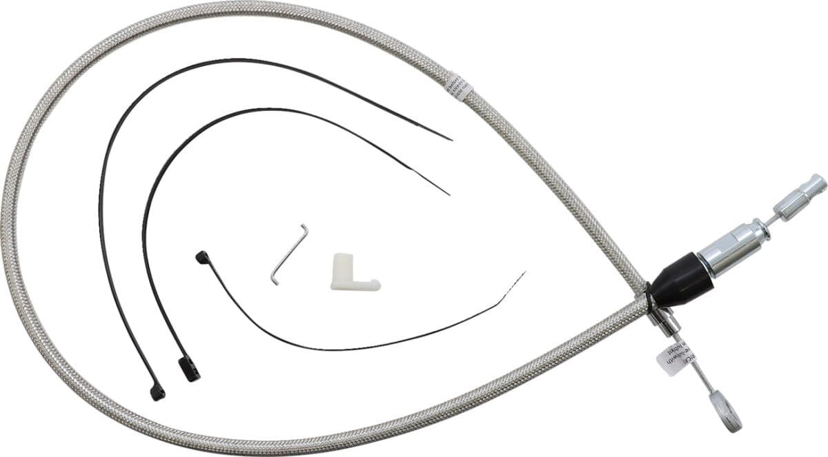 Polished Stainless Quick Connect Upper Clutch Cable