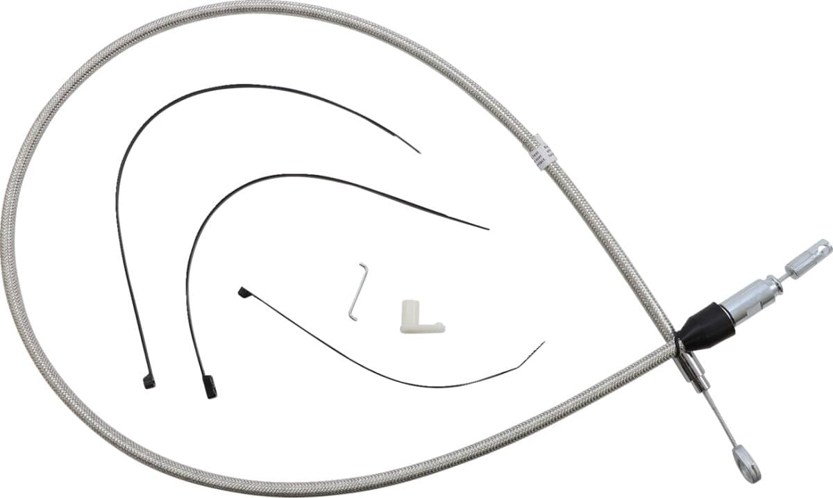Polished Stainless Quick Connect Upper Clutch Cable