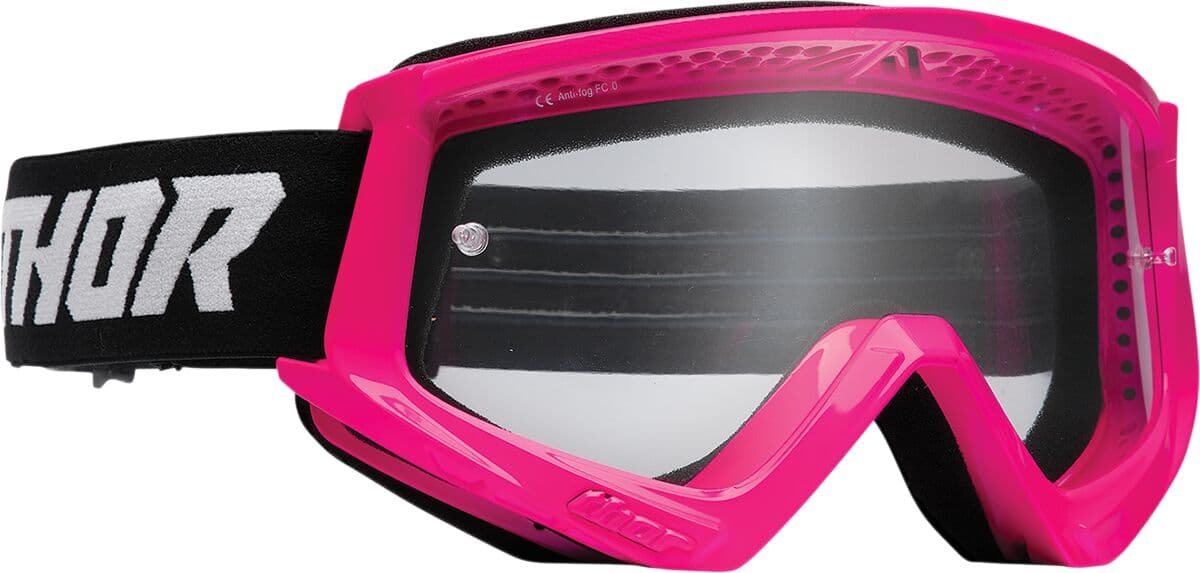 Youth Combat Racer Goggle Black Flo Pink