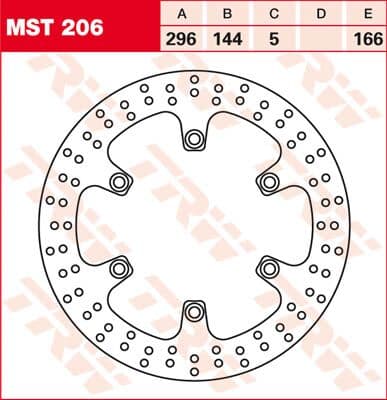 Round Fixed Brake Rotor 250-299mm