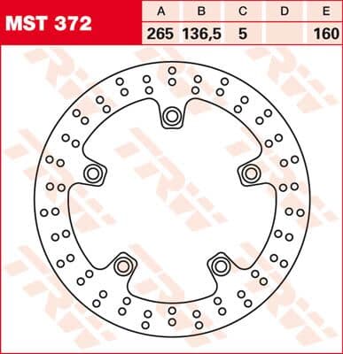 Round Fixed Brake Rotor 250-299mm