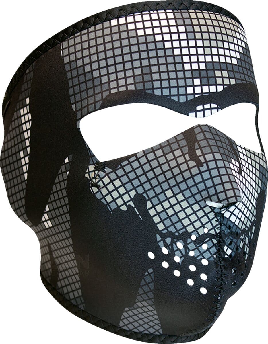 Neoprene Full-Face Mask Black| Gray